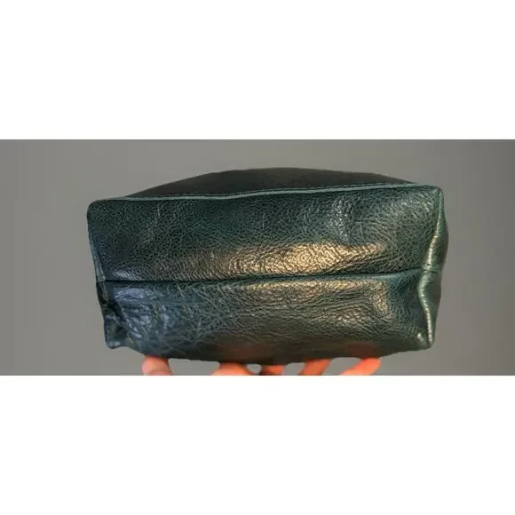 Portland Leather Almost Perfect Mini Crossbody Tote Blue Green - Picture 7 of 11